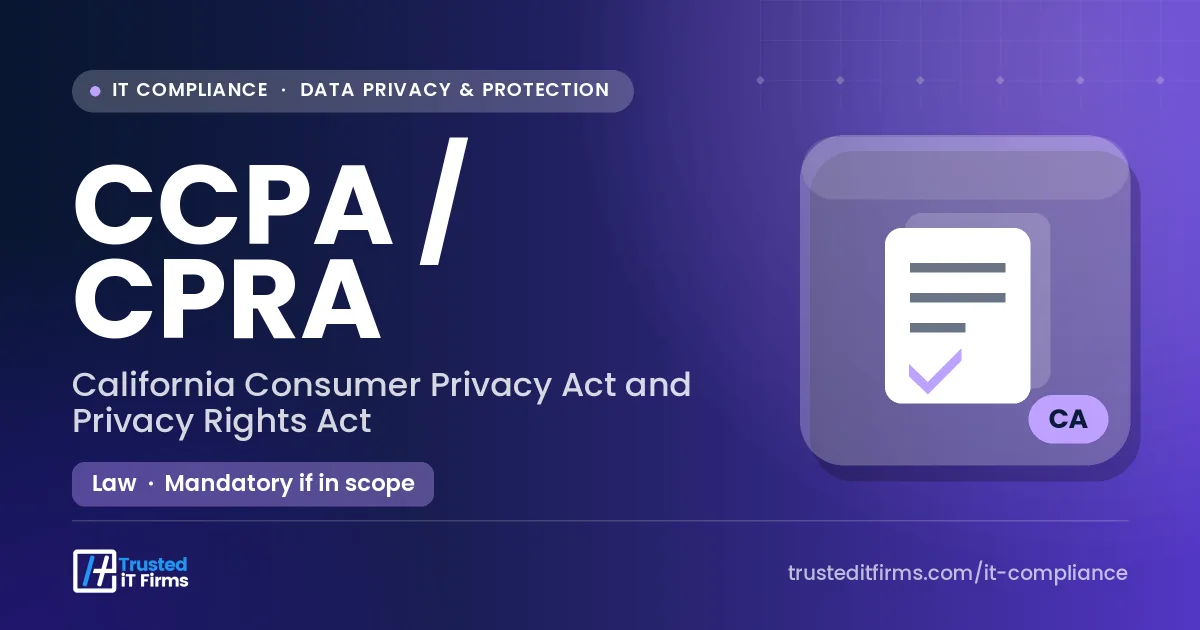 CCPA and CPRA guide thumbnail: legal document on a purple background with the California Consumer Privacy Act title