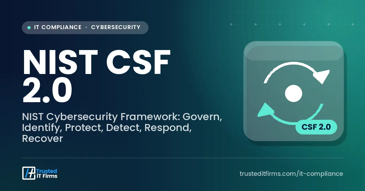 NIST CSF 2.0 guide thumbnail: circular arrows on a teal background with the NIST Cybersecurity Framework title