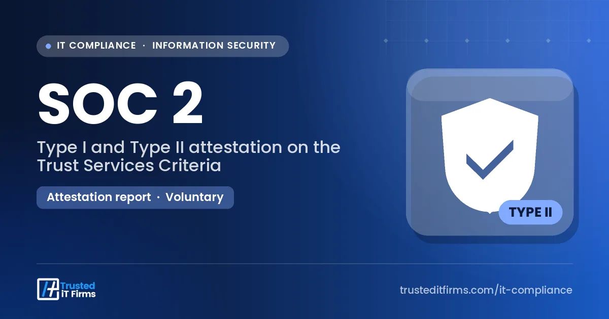SOC 2 guide thumbnail: shield with check mark on a blue background with the Type I and Type II attestation title