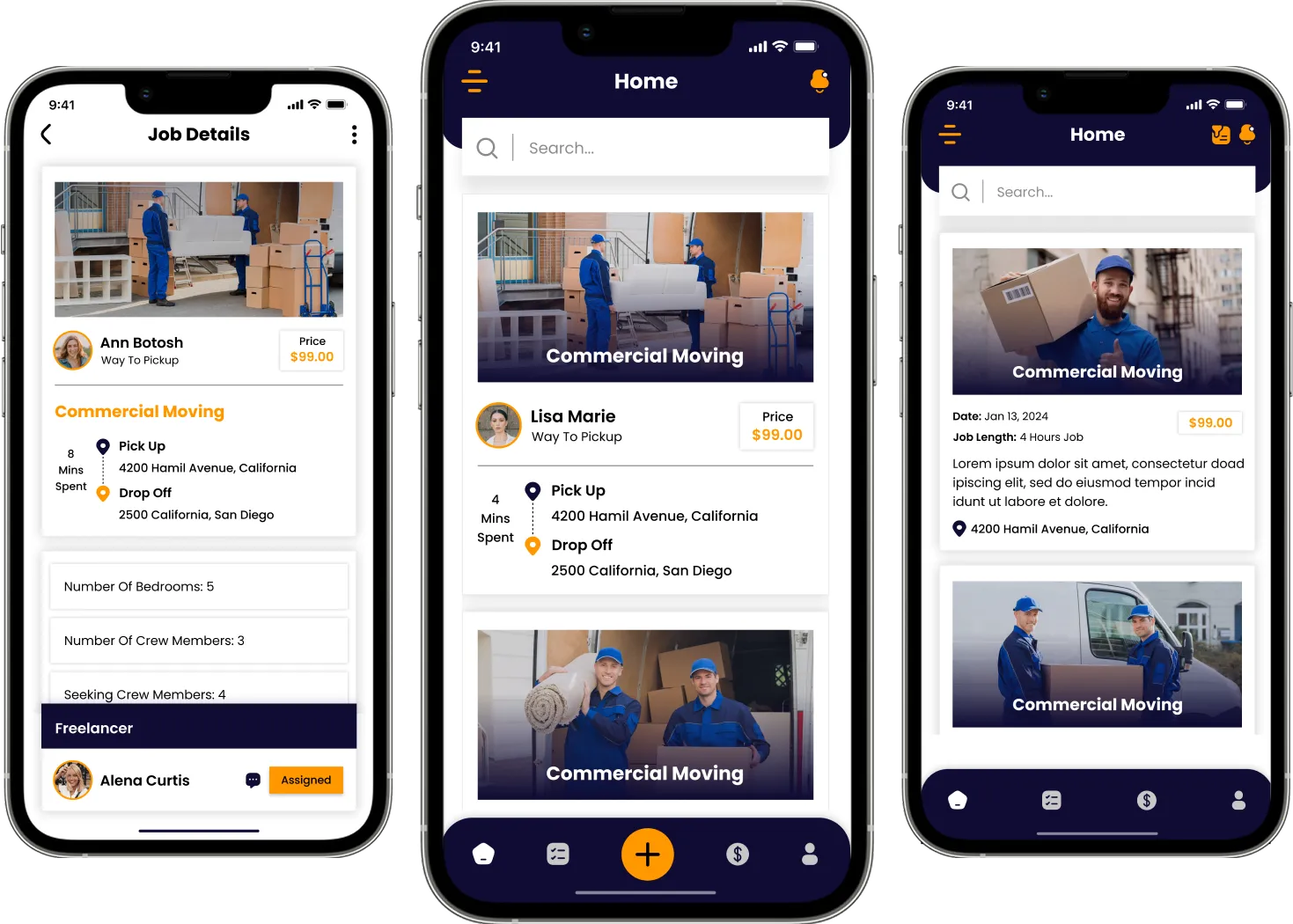 Commercial Movers – On-Demand Moving App Development