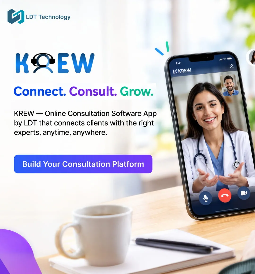 KREW - online consultation software app